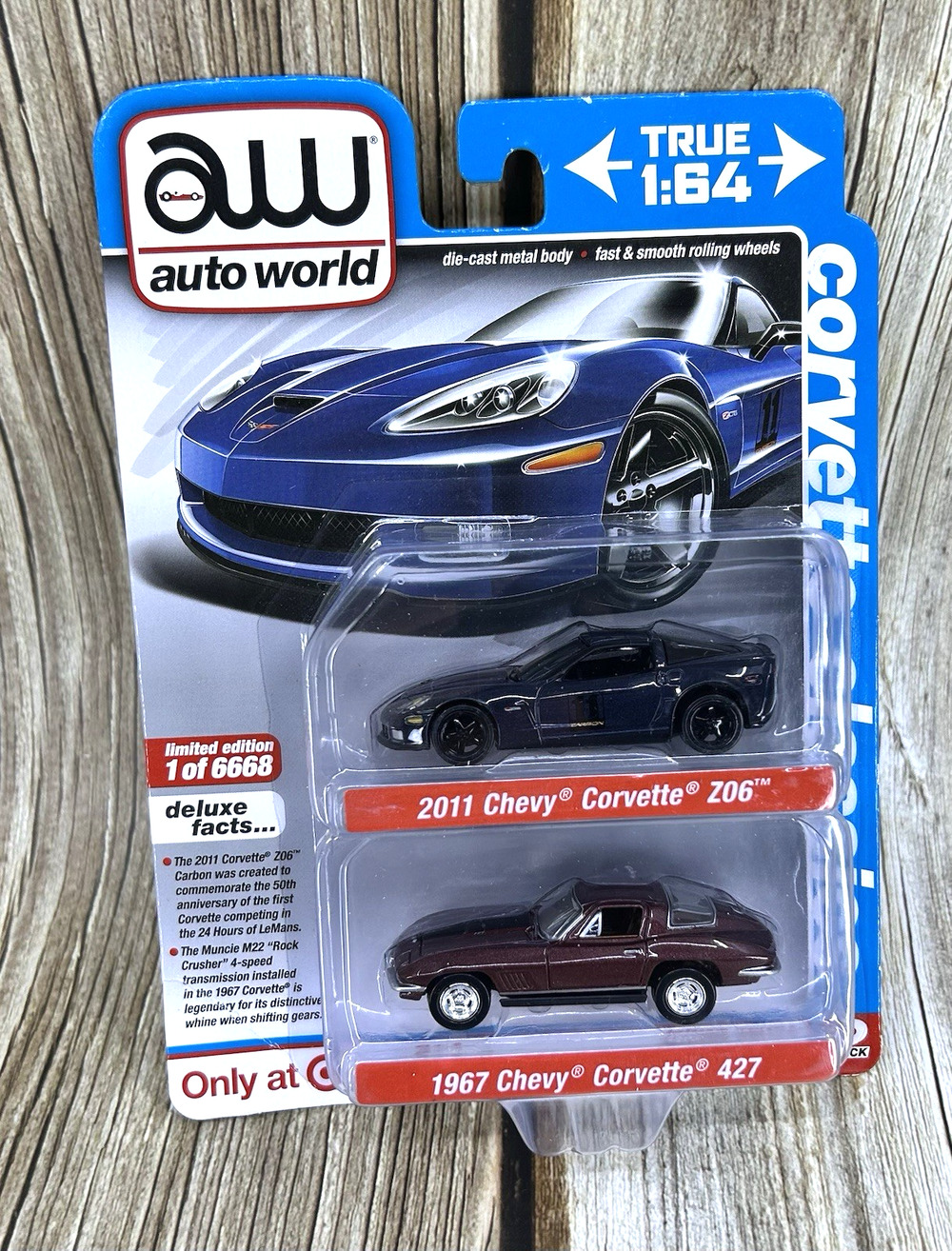 Auto World Corvette Classics 1:64 Corvette 2011 Z06 - 1967 427 Target Exclusive